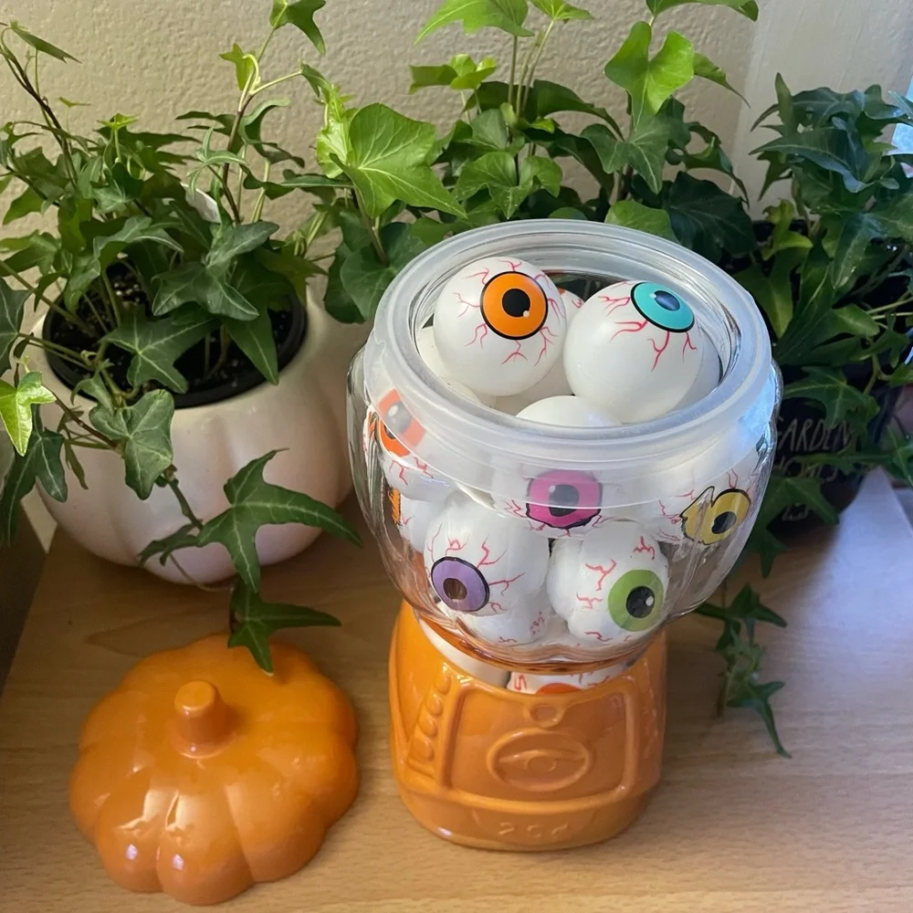 Target Pumpkin Gumball Machine with Eyeballs.